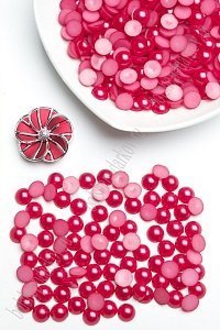 Бусинки половинки под жемчуг 12 мм 50 гр (SF-1446) красный №122 Бусинки половинки под жемчуг 12 мм 50 гр (SF-1446) красный №122