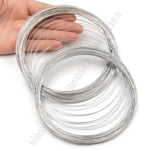 Проволока с эффектом памяти, 115 мм*0,6 мм (SF-7366) темное серебро