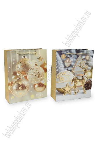 Пакет &amp;quot;Новогодний&amp;quot; 26*32*10 см (12 шт) SF-7569, микс №31