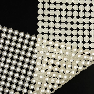 Тесьма-обманка полужемчуг 12 рядов (10 ярд) SF-1413, айвори