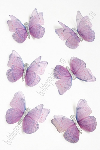 Бабочки шифоновые средние 4,5 см (10 шт) SF-4483, №26