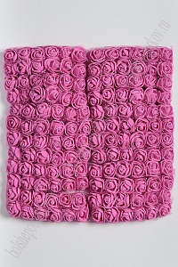 Головки цветков &quot;Розочка&quot; на веточке с сеточкой, 144 шт (SF-043), фукси №19