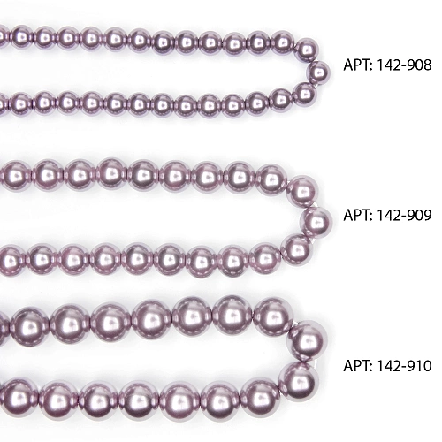 Бусины круглые на нитке 8 мм (SF-8069) жемчуг пенка