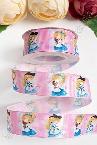 Лента репсовая 2,5 см с рисунком &quot;Мультик&quot; SF-5859