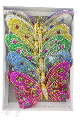 Магнит бабочка с термометром В (12 шт)