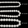 Бусины круглые на нитке 6 мм (SF-8068) жемчуг молочный