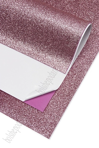 Фоамиран глиттерный самоклеющ. А4 (10 листов) SF-1957, розовый №2009