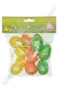 Пасхальный декор "Яйца" 3*4,5 см (9 шт) SF-7862, №1