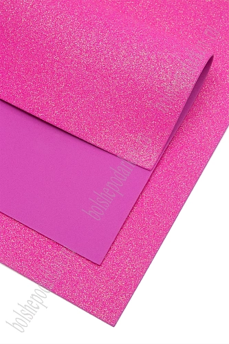 Фоамиран глиттерный А4, перламутровый 2 мм Premium (10 листов) SF-1956, ярко-розовый №3003