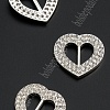 Пряжка со стразами 2 ряда (5 шт) 22*20 мм &amp;quot;Сердце&amp;quot; SF-2041