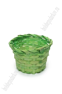 Корзина бамбуковая без ручки 13*9 см (SF-7965) зеленый УЦЕНКА
