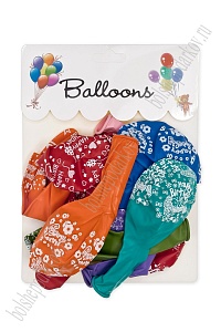 Шарики воздушные 12 дюймов "Happy birthday" (12 шт) SF-7835, №2