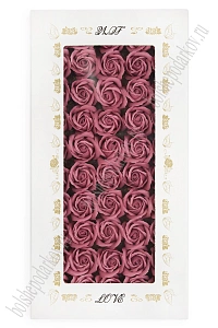 Мыльные цветы "Роза" 6*6,5 см (50 шт) SF-7800, пенка №3