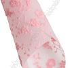 Пленка ПВХ с вышивкой &amp;quot;Цветочки&amp;quot; А4 (5 листов) SF-6056, розовый №3