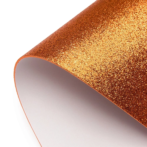 Фоамиран глиттерный самоклеющ. А4 (10 листов) SF-1957, медный №004А