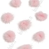 Помпоны меховые 3 см, натуральные (20 шт) SF-5821, светло-розовый №6