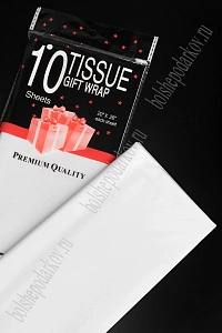 Бумага тишью 50*66 см (10 листов) SF-914, белый №045