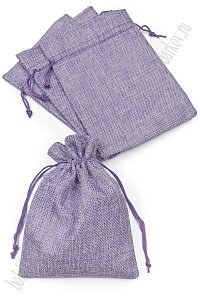 Мешочек джутовый 13*18 см (20 шт) SF-7577, фиолетовый