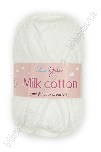 Пряжа &amp;quot;Milk cotton&amp;quot; 50 гр (10 шт) SF-7848, белый