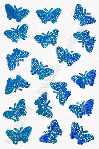 Пайетки &amp;quot;Бабочки&amp;quot; 34*22 мм*500 гр (SF-3071), синий