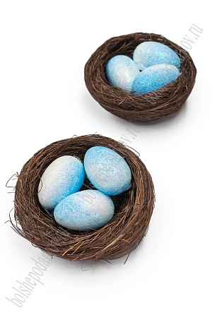 Пасхальный декор 7 см &quot;Яйца в гнезде&quot; (2 шт) SF-5017, №6