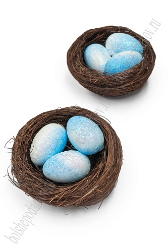 Пасхальный декор 7 см &amp;quot;Яйца в гнезде&amp;quot; (2 шт) SF-5017, №6