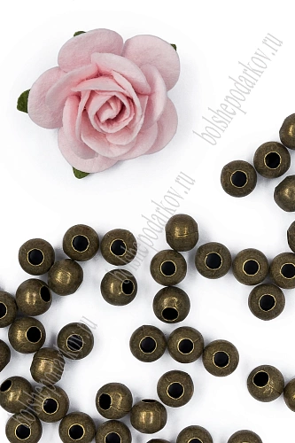 Бусины-разделители 5 мм (40 шт) SF-7675, бронза