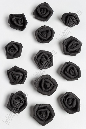 Головки цветов &quot;Роза малая&quot; 30 мм (100 шт) SF-2095, черный