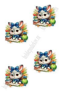 Кабошон-вырубка &quot;Зайка&quot; 3,5*3,5 см (10 шт ) SF-7342, №45