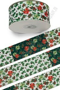 Лента репсовая 4 см*25 ярд с рисунком &quot;Микс&quot; SF-7479, №13