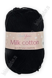 Пряжа &quot;Milk cotton&quot; 50 гр (10 шт) SF-7848, черный
