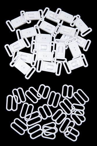 Набор фурнитуры для галстука-бабочки (20+10+10 шт) SF-8110, белый