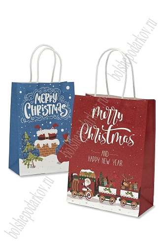 Пакет крафтовый с рисунком 15*21*8 см (12 шт) SF-7177, №12