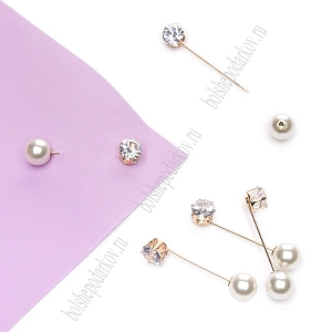 Брошь-игла 5 см &quot;Круг&quot; (5 шт) SF-2126, золото