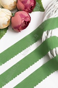 Лента шифоновая 3 см*1,4 м (5 шт) SF-5848, травяной №39