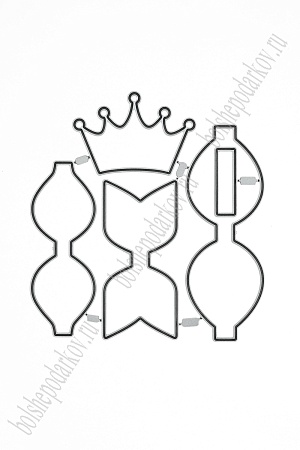 Форма для вырубки &quot;Заготовка для бантика&quot; 10,3*9,6 см (SF-7793) №17