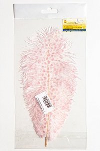 Перо декоративное 23*10 см &quot;Сердечки&quot; красные