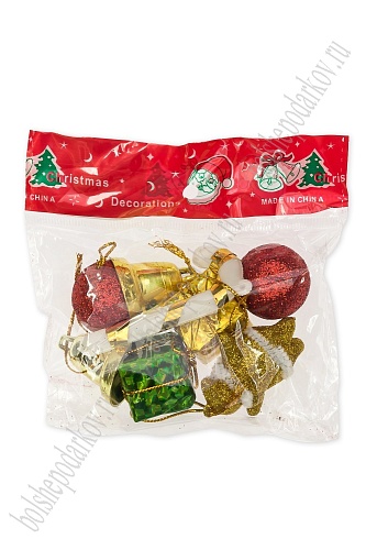 Новогодние украшения &amp;quot;Ассорти&amp;quot; (8 шт) SF-3513, №4