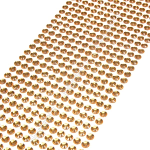 Стразы декоративные 6 мм (504 шт) SF-3177, золото