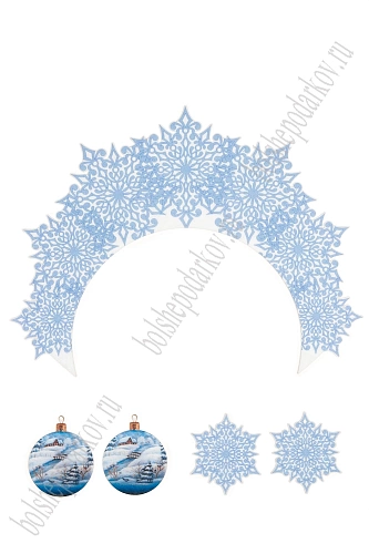 Лазерная вырубка из фетра &amp;quot;Кокошник&amp;quot; (2 шт) №6