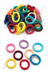 Резинки бесшовные для волос 3 см (100 шт) SF-5754, ассорти