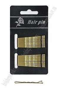 Невидимки для волос на блистере 5 см (24 шт) SF-7410, золото