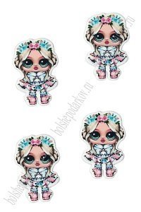 Кабошон-вырубка &quot;Куколка&quot; 2,4*3,7 см (10 шт) SF-6034, №10