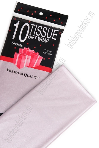 Бумага тишью жемчужная 50*66 см (10 листов) SF-5155, дымчато-розовый