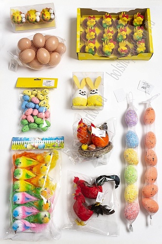 Пасхальный декор &amp;quot;Венок&amp;quot; 15 см (SF-5024) розовый