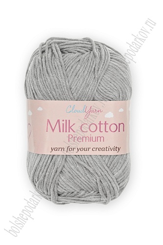 Пряжа &amp;quot;Milk cotton Premium&amp;quot; 50 гр (10 шт) SF-7847, светло-серый 