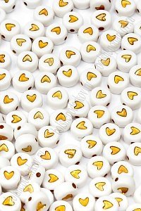 Бусины круглые &quot;Сердечки&quot; 7 мм (500 гр) SF-7263, №2