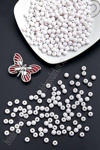 Бусинки пластиковые 6 мм*50 гр (SF-2507) белый №2
