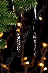 Новогодние украшения "Сосулька" 6,5*1 см (20 шт) SF-8019, №20 Новогодние украшения "Сосулька" 6,5*1 см (20 шт) SF-8019, №20