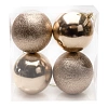 Набор новогодних шаров 10 см (4 шт) SF-8010, розовое золото